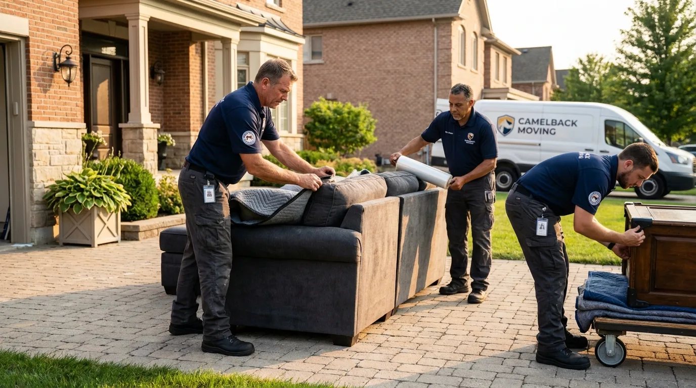 Large estate moving crew wrapping furniture in Tuckerman, AR